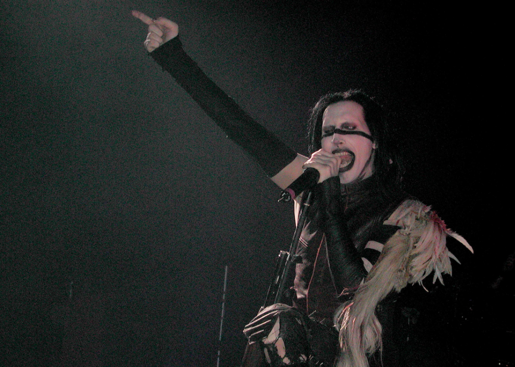 Marilyn Manson performs onstage.