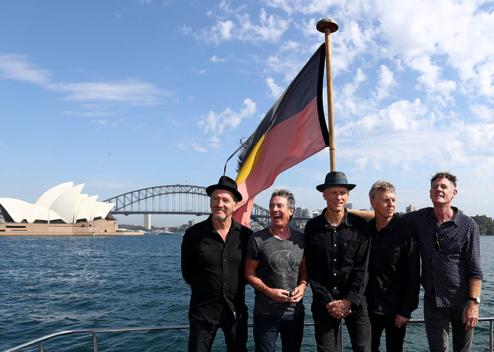 Midnight Oil poses for a portrait in Sydney.