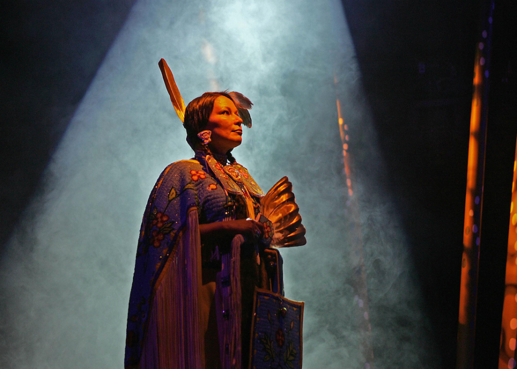 Dawn Madahbee performs a spiritual circle dance during the opening ceremony of the inaugural First Nations Economic Opportunities Conference.