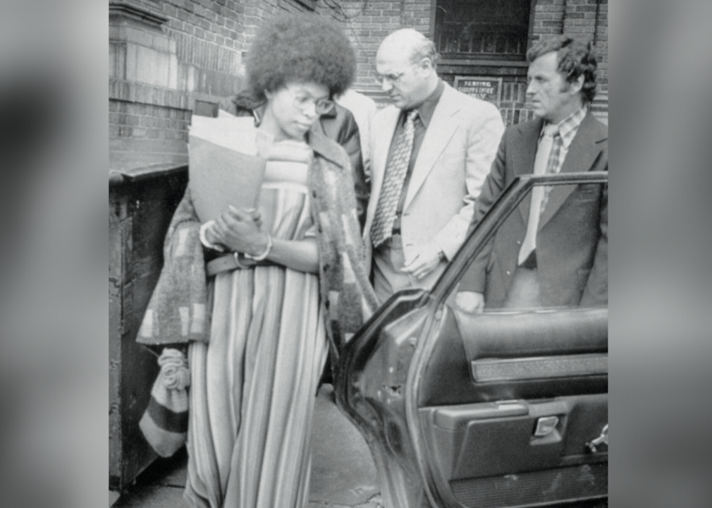Assata Shakur (Joanna Chesimard) arrives at Middlesex County jail Jan. 29, 1976.