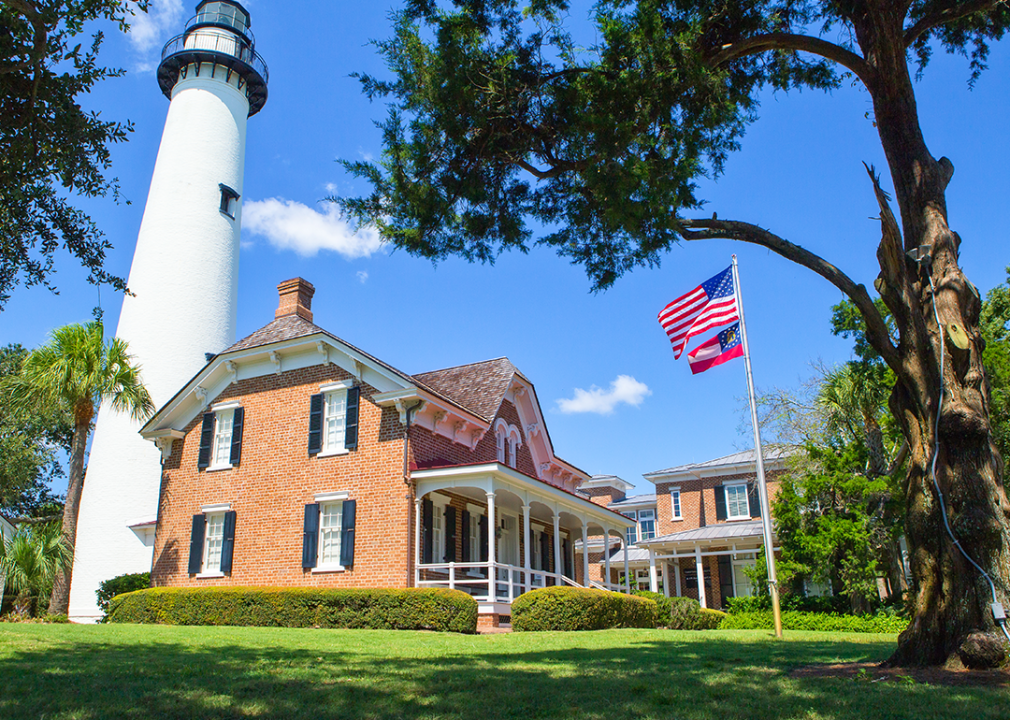 The lighthouse and Museum in Saint Simon's Island.