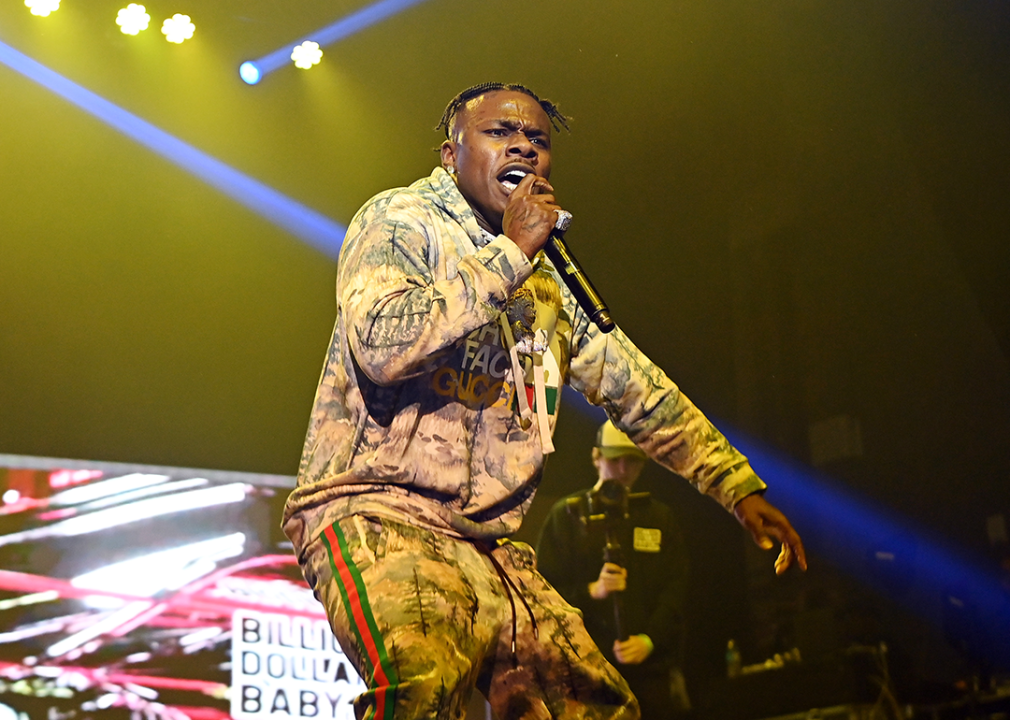 DaBaby performs onstage.