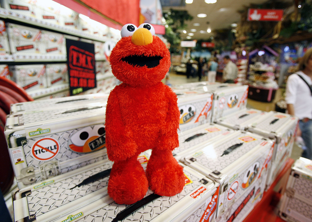 TMX Elmo on display at a store.