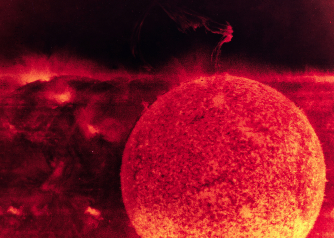 Close-up image of sun’s surface.