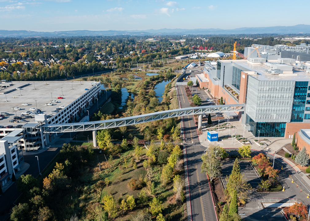 Aerial view of Intel Campus in Hillsboro.