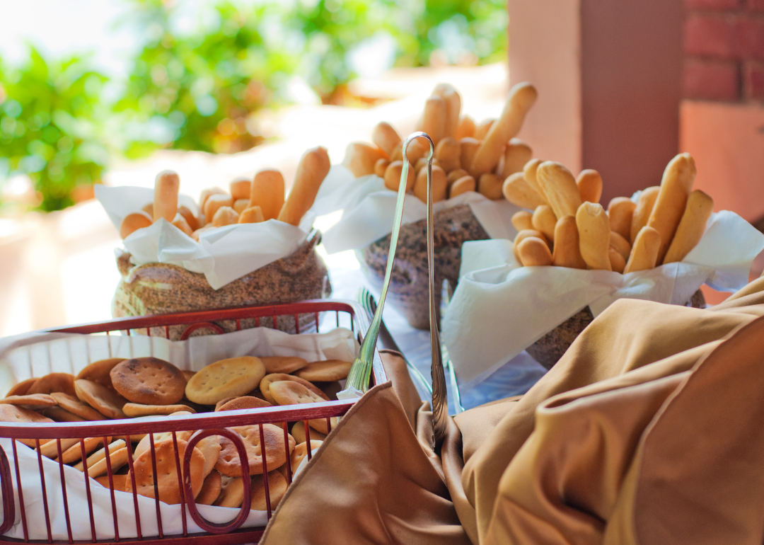 A variety of Cuban crackers and pastries on table.