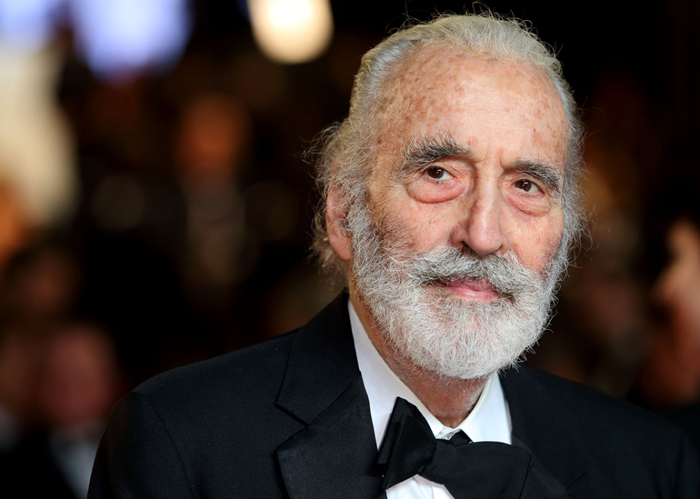 Christopher Lee attends ‘Skyfall’ premiere.