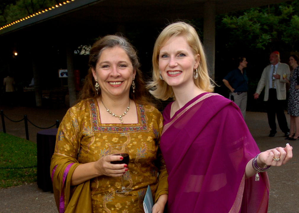 Dannine Avara and Kristin Poe attend event.