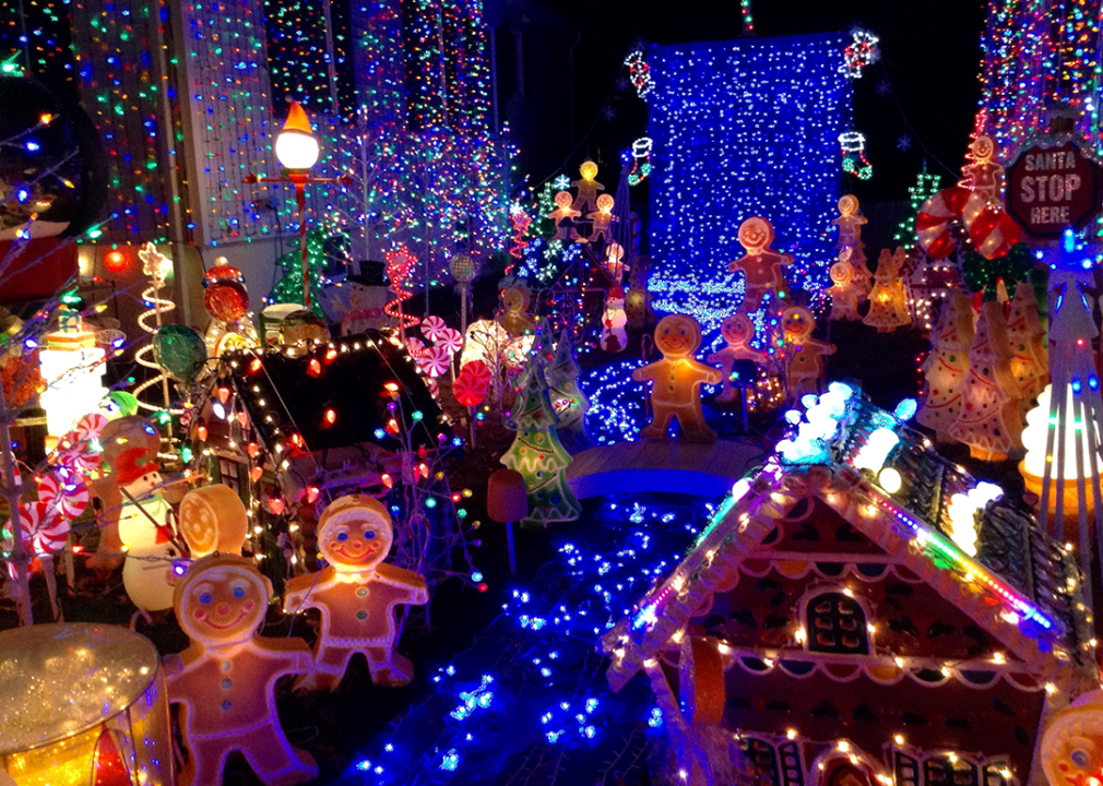 Holiday lights on Arthur Street in Danvers.