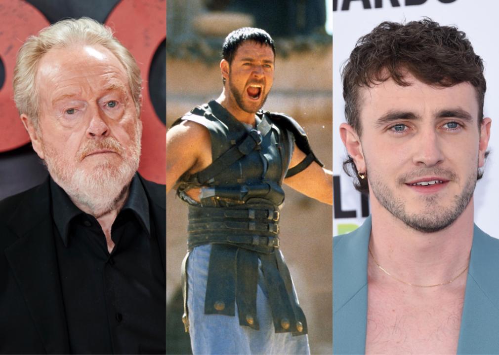 Ridley Scott; Russell Crowe in ‘Gladiator’; Paul Mescal