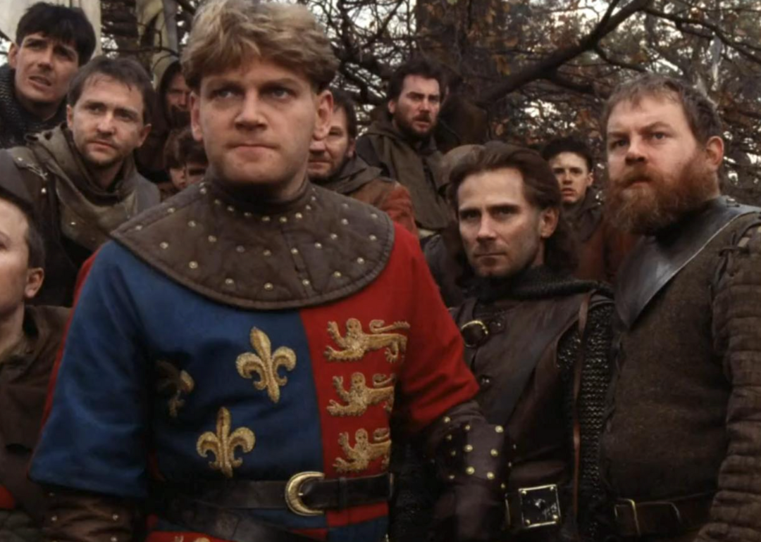Kenneth Branagh and members of the cast of ‘Henry V’ in a scene from the film