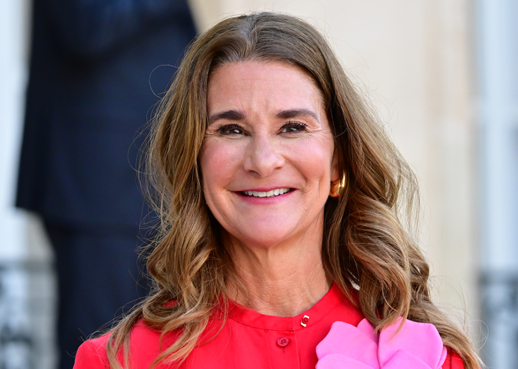 Melinda French Gates arrives for a meeting at the Elysee Palace, amid the New Global Financial Pact Summit in Paris.