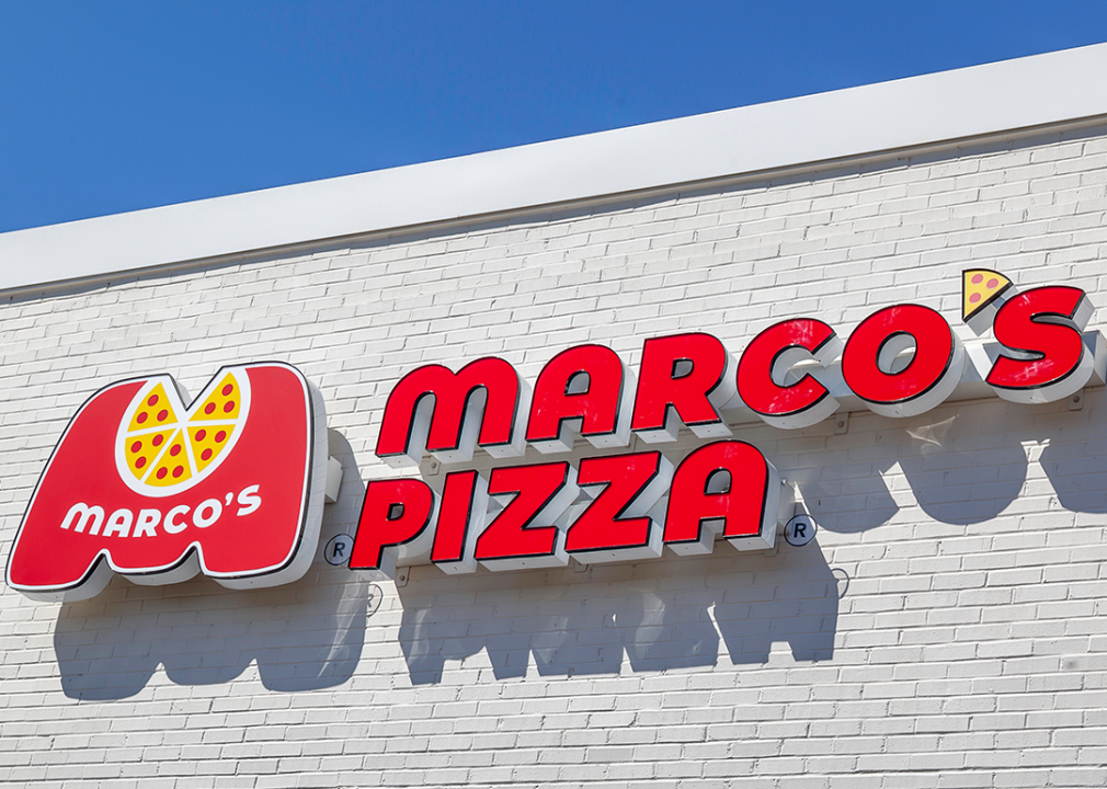 Cropped view Marco’s signage.