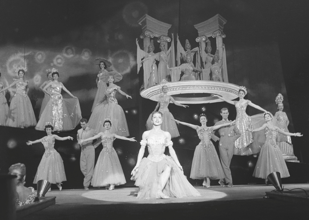 Dancers perform at the Moulin Rogue nightclub in Las Vegas