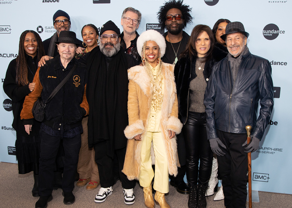 Tara Duncan, Jerry Martini, Sylvester Stewart Jr., Jihan Robinson, Joseph Patel, Derik Murray, Novena Carmel, Ahmir “Questlove” Thompson, Arlene Hirshkowitz, and Greg Errico attend the 