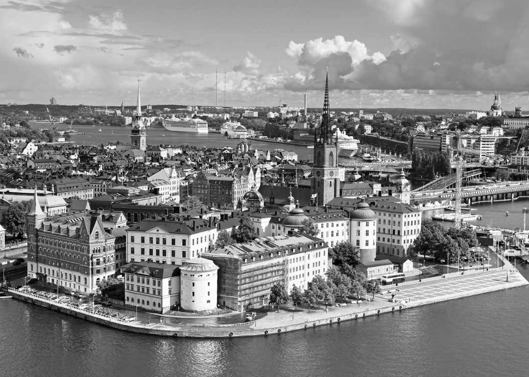 Aerial view of Stockholm, Sweden.