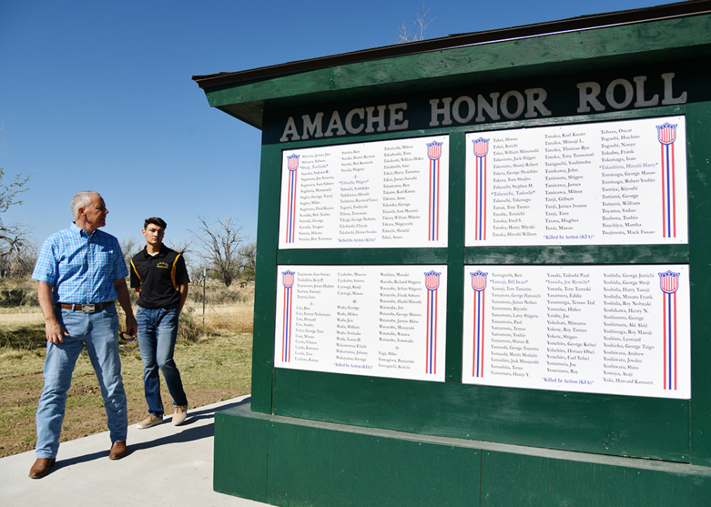Visitors tour Amache Historic Site.