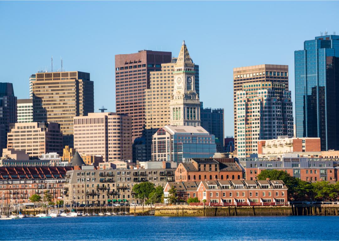 Boston skyline with river.