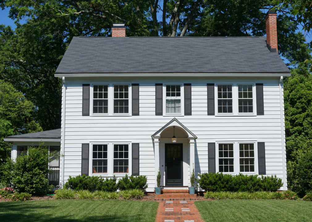 White Colonial-style house