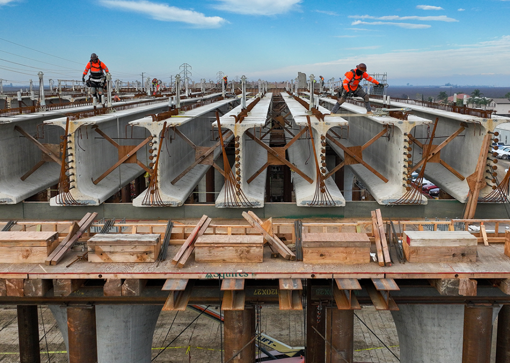 California High Speed Rail construction project in Hanford.