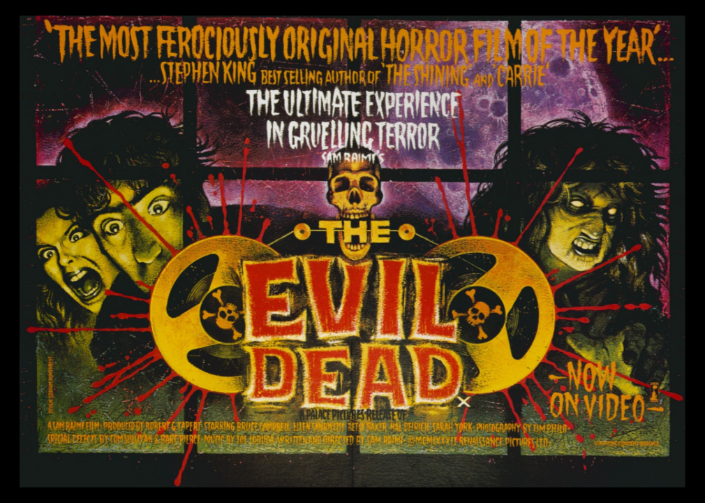 ‘The Evil Dead’ movie poster announcing video release.