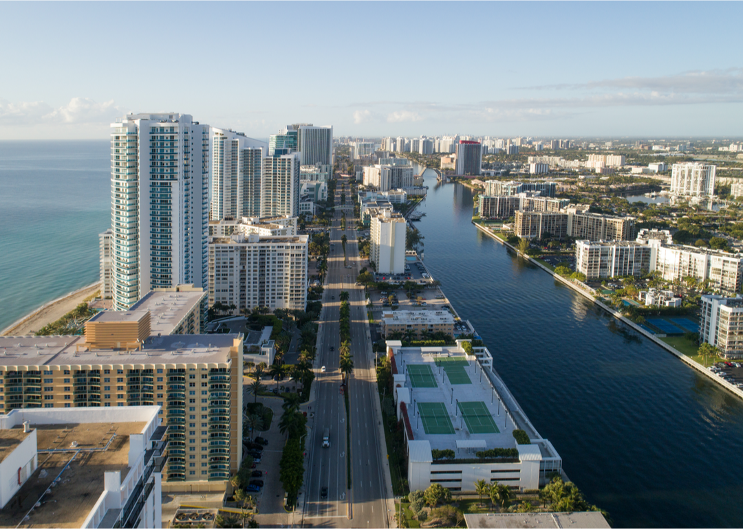 Elevated view of Florida coastal scene