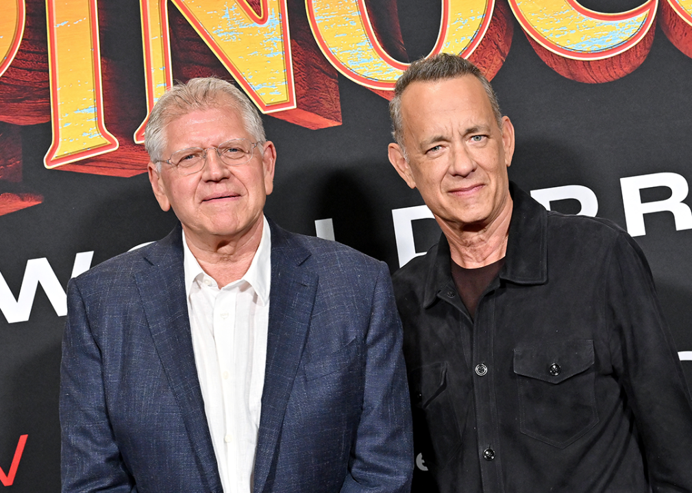 Robert Zemeckis and Tom Hanks attend premiere.