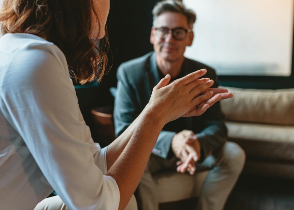 Psychiatrist and patient in a session.