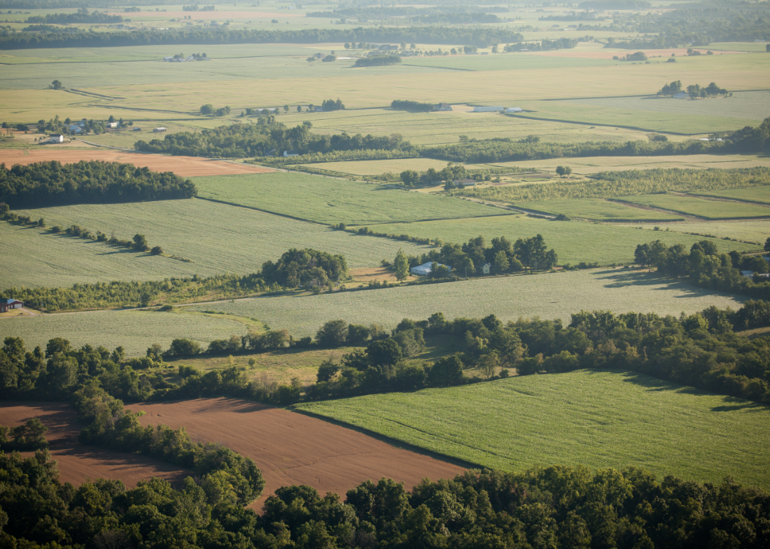 Indiana farm fields.