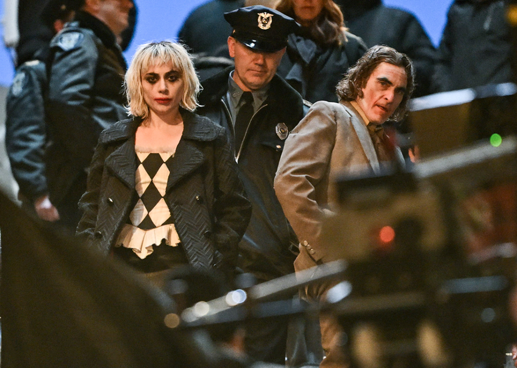 Lady Gaga and Joaquin Phoenix are seen on the set of ‘Joker: Folie a Deux’.