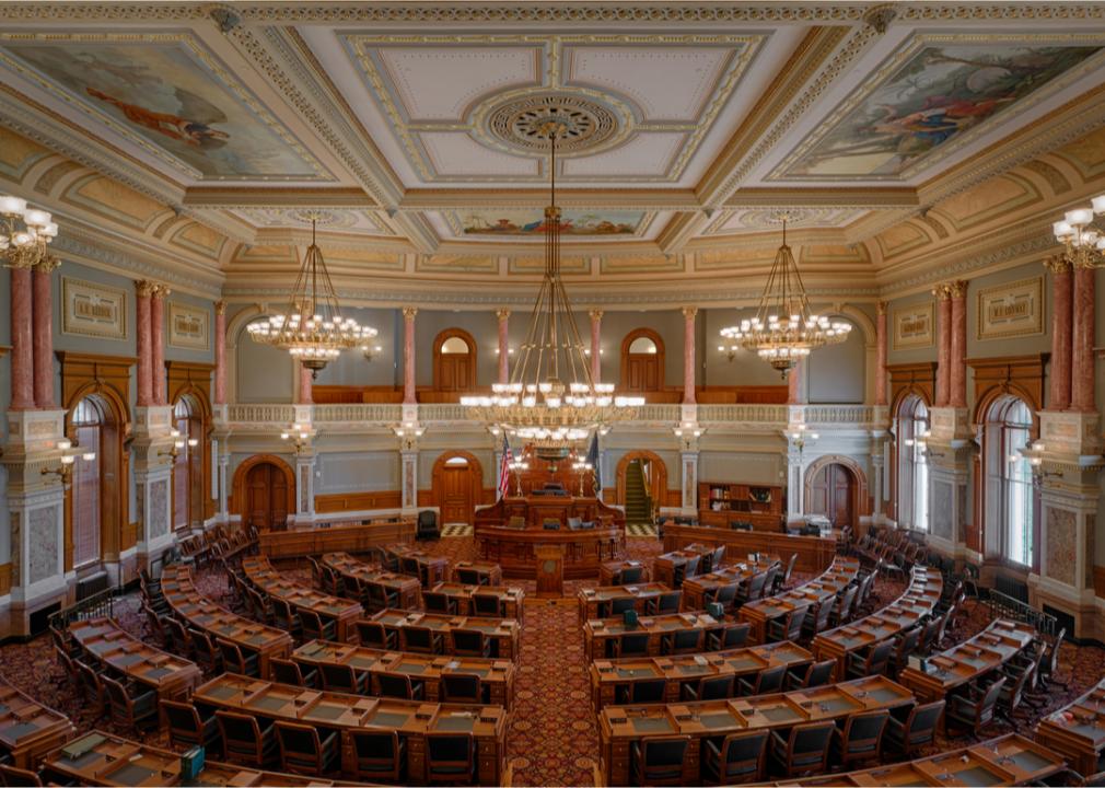 House of Representatives chamber in Kansas State Capitol building