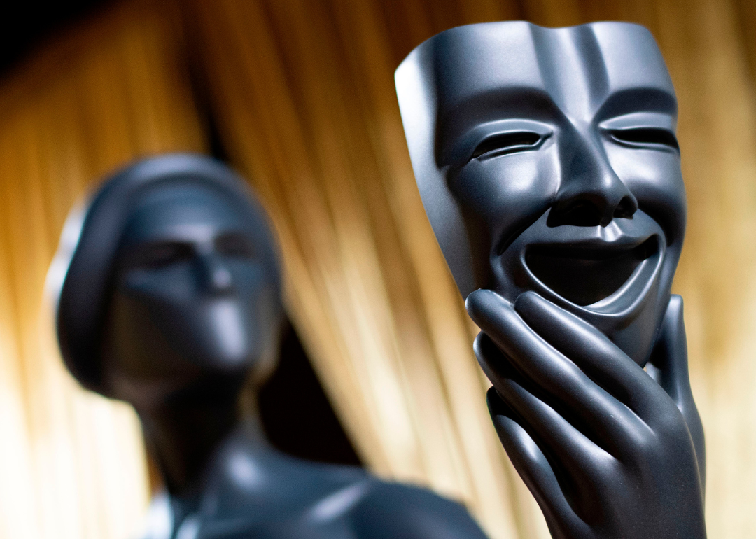 Close up view of the Screen Actors Guild Awards “Actor” statue.
