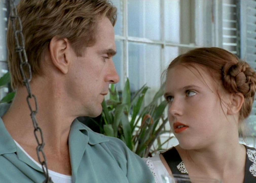 Jeremy Irons and Dominique Swain in Lolita.