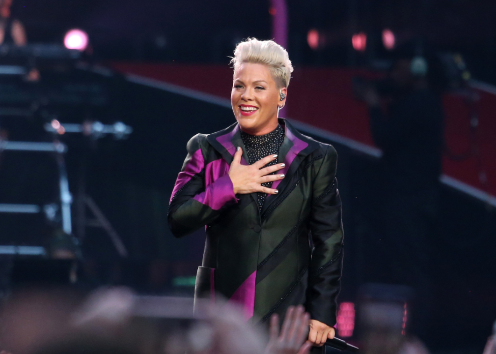 Pink performs onstage