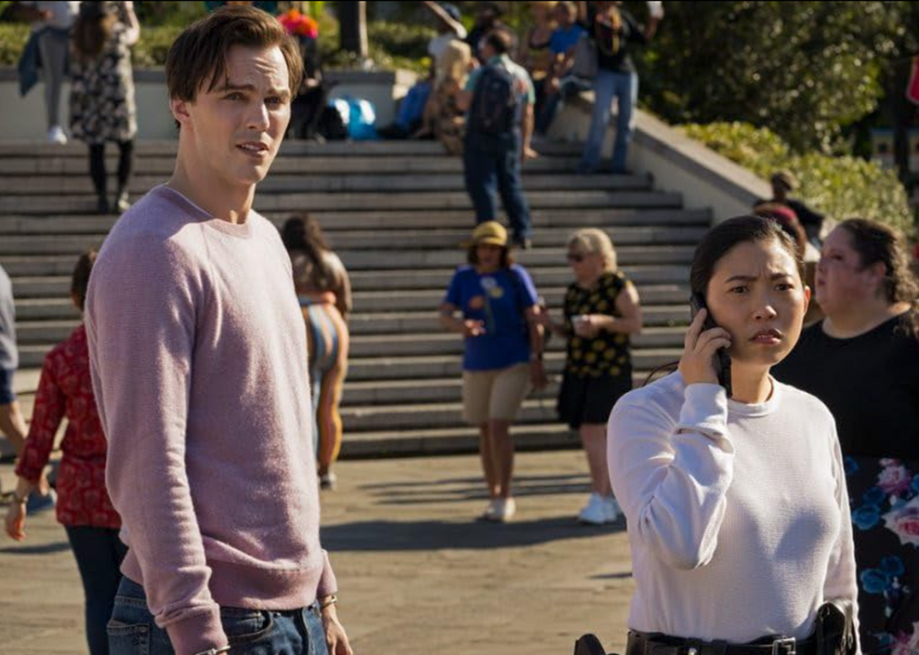 Nicholas Hoult and Awkwafina in ‘Renfield’.