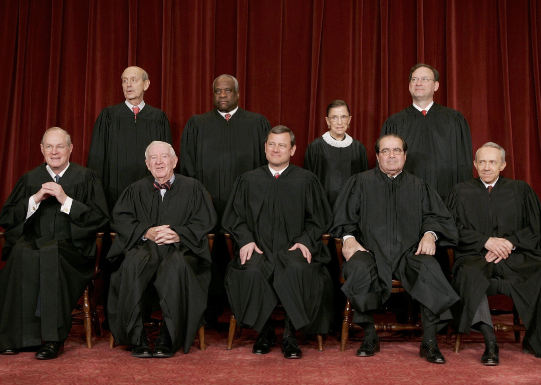 Supreme Court Justices pose for portrait in 2006.