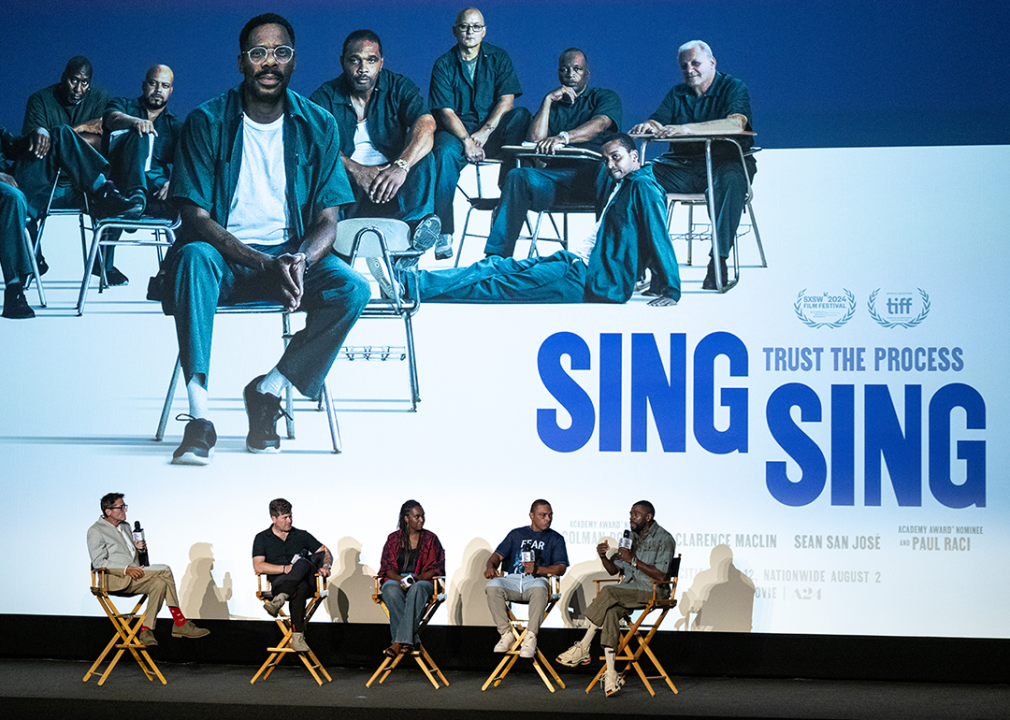 Josh Welsh, Greg Kwedar, Monique Walton, Clarence Maclin, Colman Domingo attend the Film Independent Special Screening of ‘Sing Sing’.