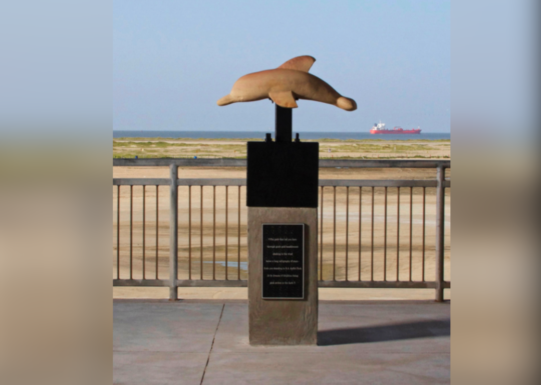 Pink Dolphin Monument in Galveston Texas