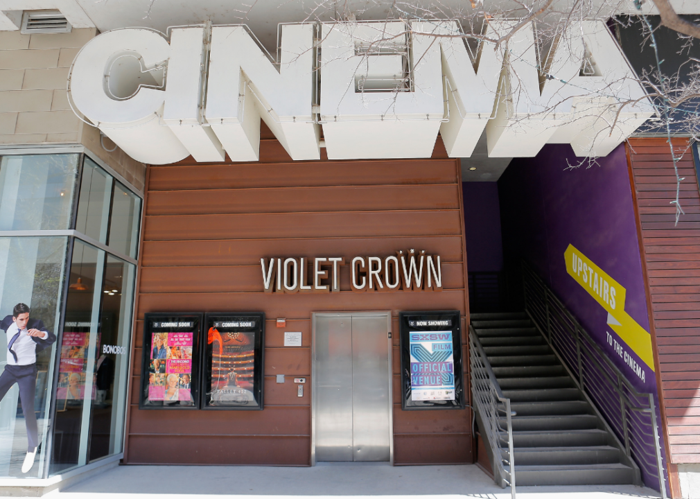 Entrance to the Violet Crown Cinema