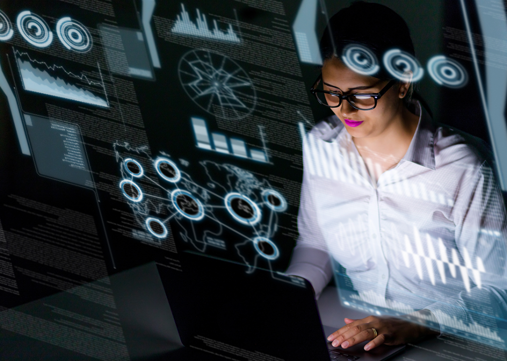 Engineer working at computer.