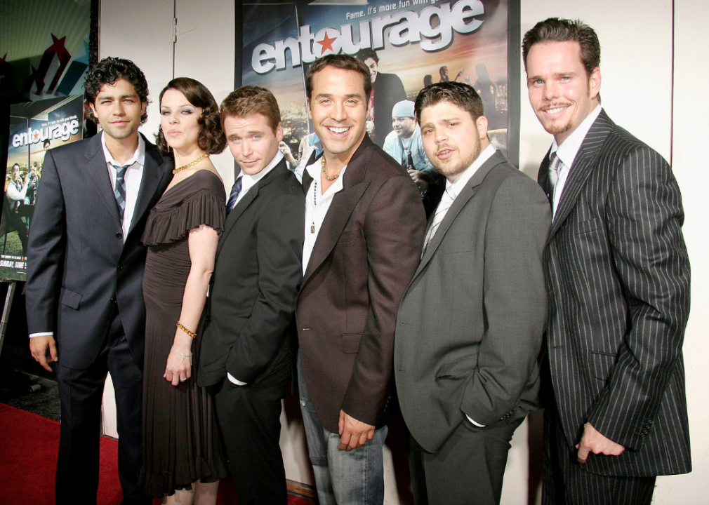The cast from ‘Entourage’ poses together at the premiere.