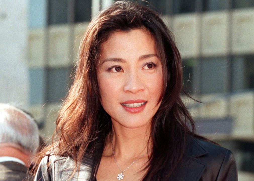 Michelle Yeoh poses for photographers.