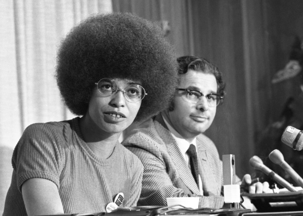 Angela Davis speaking at UCLA.