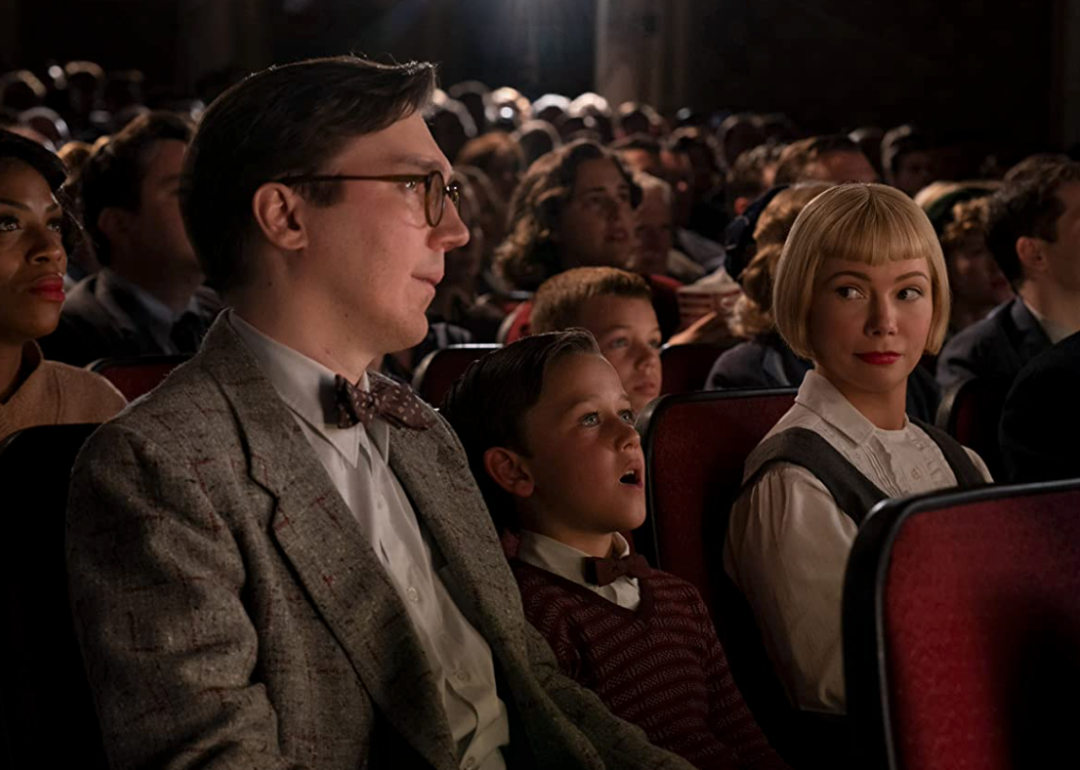 Paul Dano, Michelle Williams, and Mateo Zoryan in ‘The Fabelmans’.