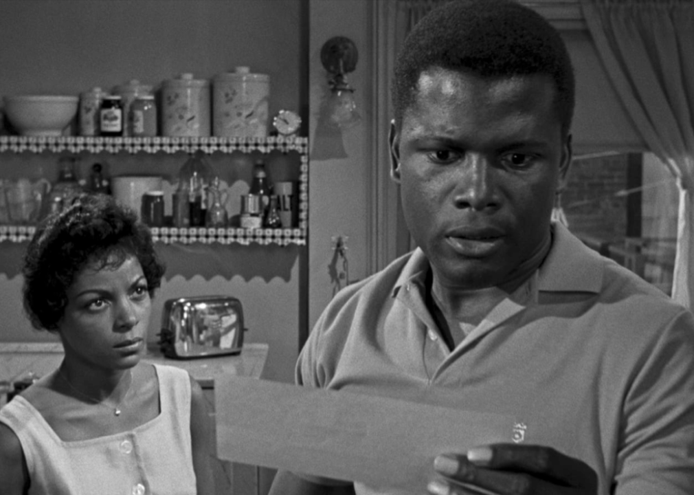 Sidney Poitier and Ruby Dee in a scene from ‘A Raisin in the Sun’