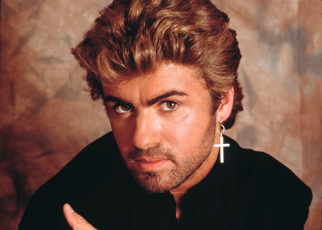 George Michael seated portrait.