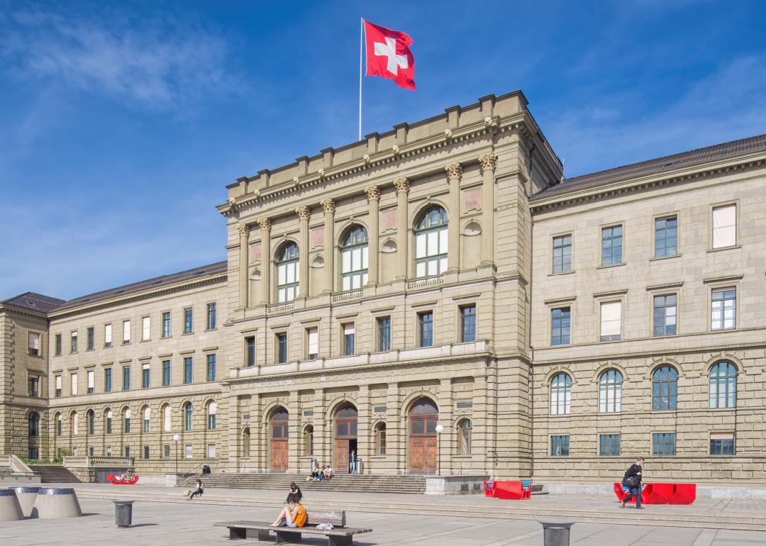 Exterior of University building in Zurich, Switzerland