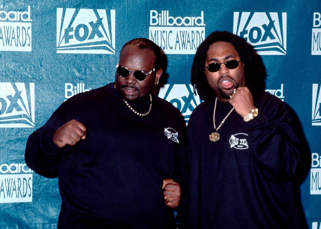 Cecil Glenn and Steve Gibson pose for portrait at Billboard Music Awards.