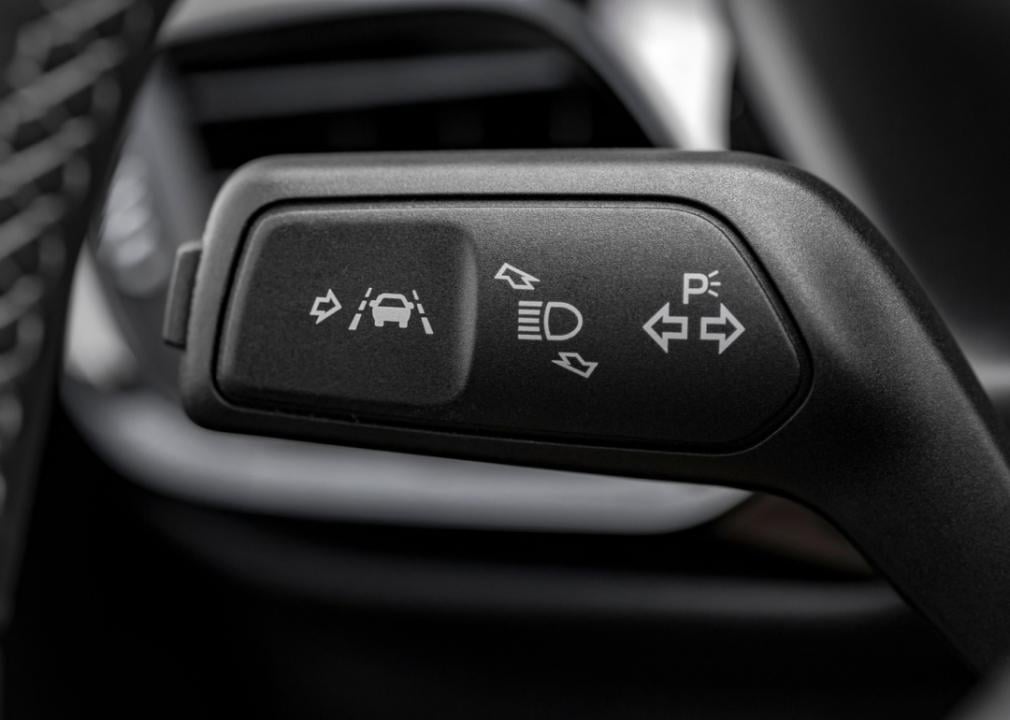 Detail of lane keeping assist button.