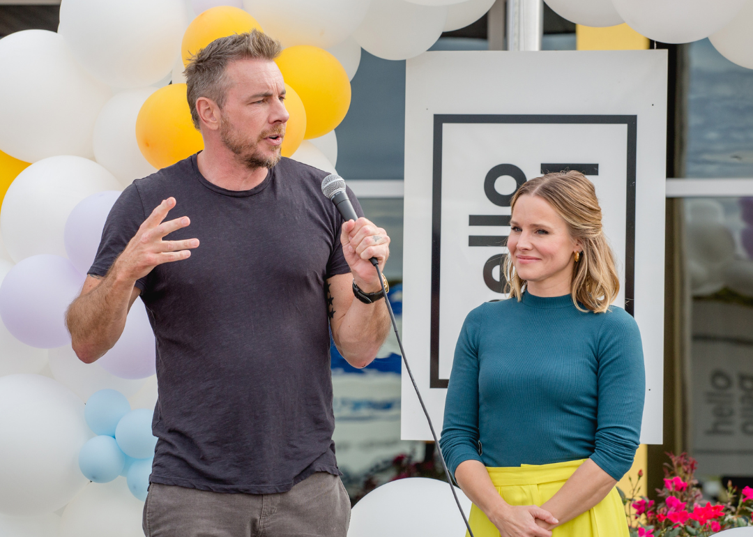 Dax Shepard and Kristen Bell at Hello Bello event.